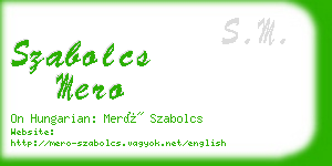 szabolcs mero business card